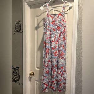 ASOS RED/WHITE/BLUE FLORAL DRESS SZ 6